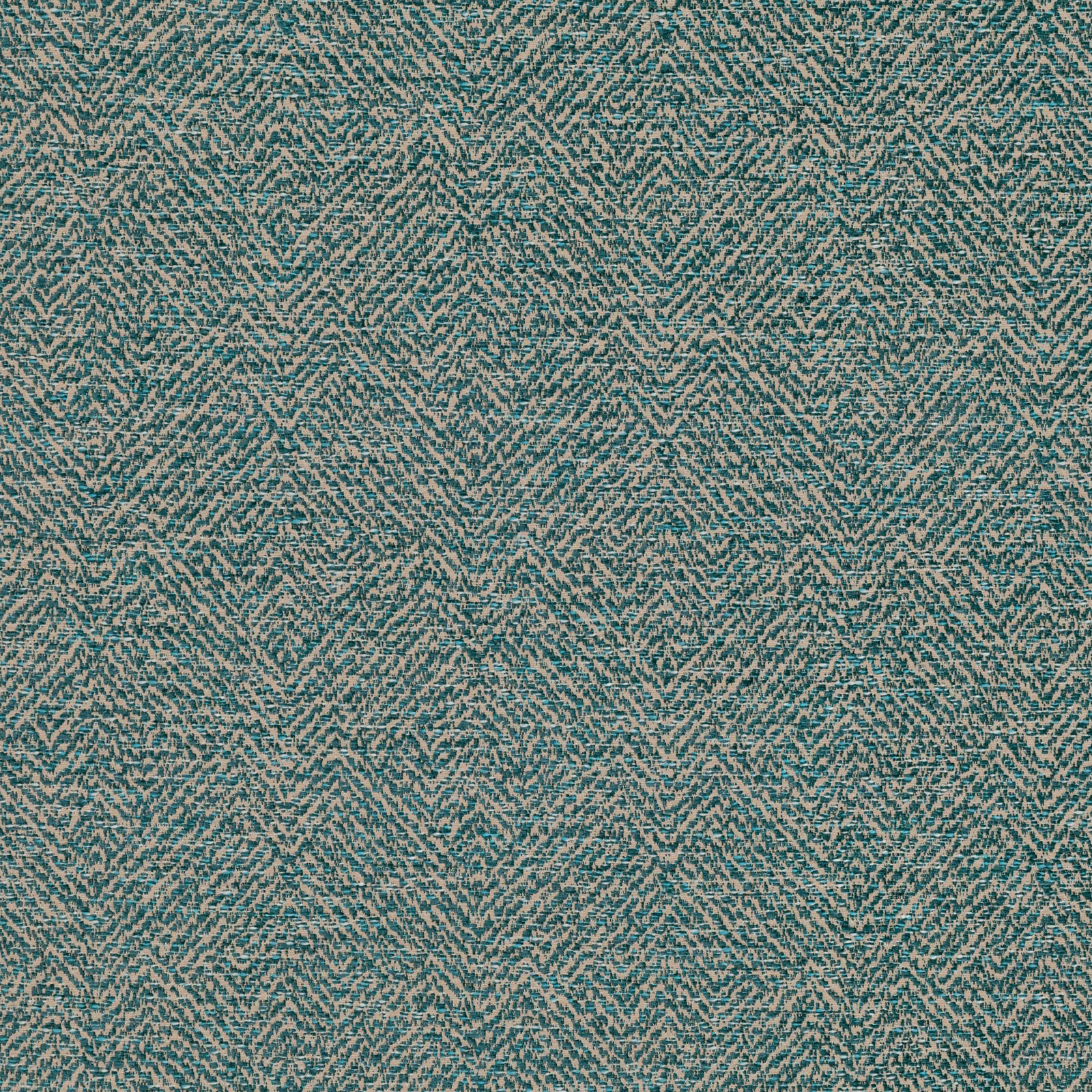 Muted Indian green woven fabric with cream flecks and broken chevron texture
