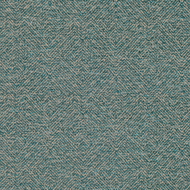 Muted Indian green woven fabric with cream flecks and broken chevron texture
