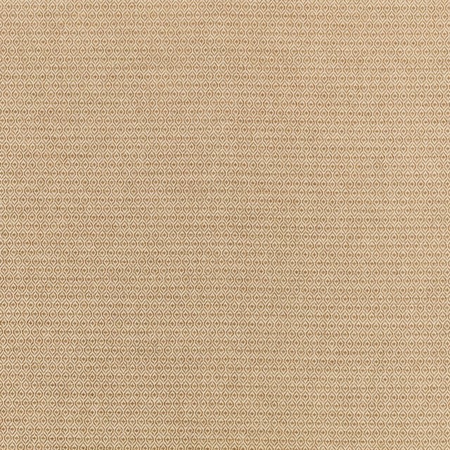 Antique-gold woven fabric with tiny cream and taupe interlocking diamond lattice