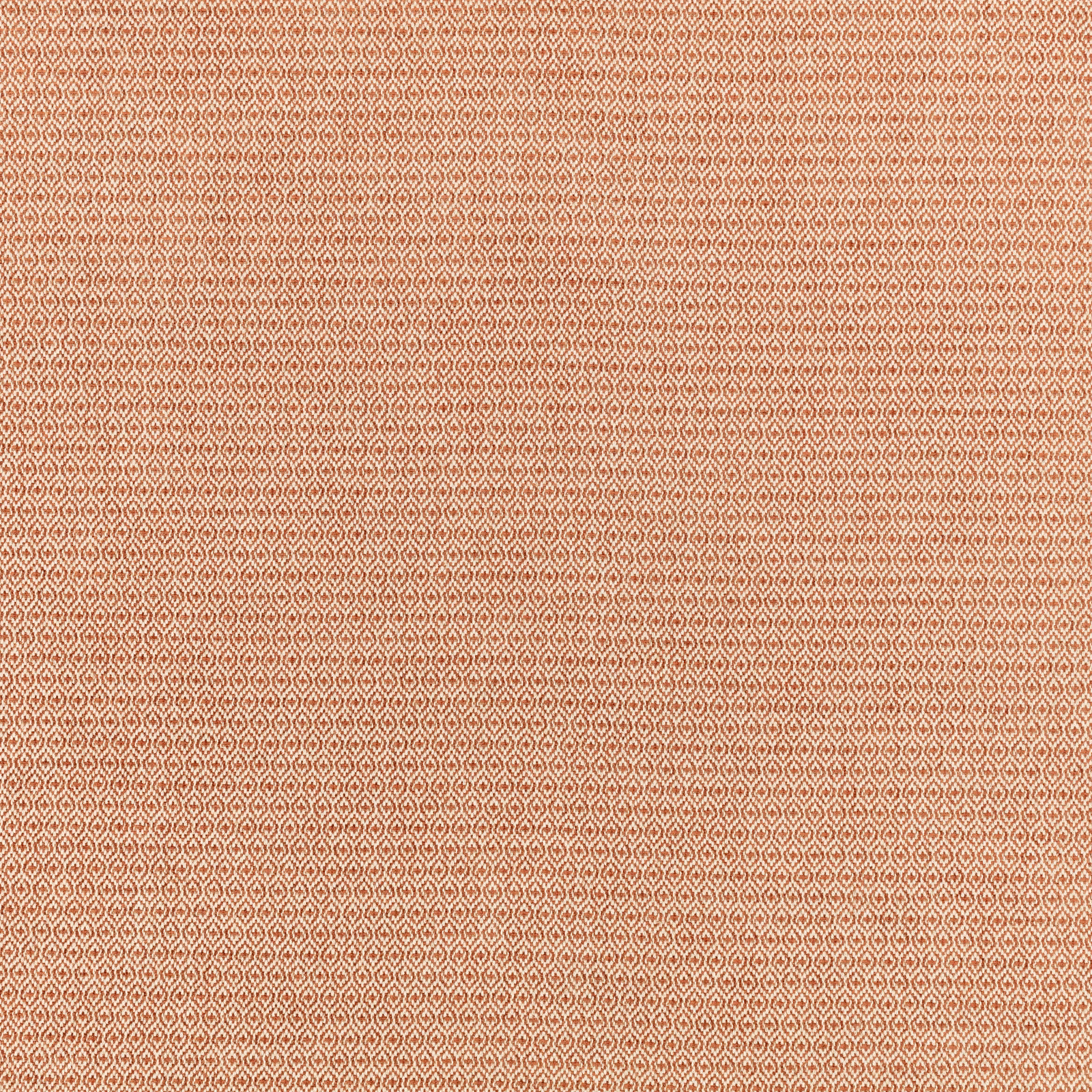 Burnt sienna woven fabric with a fine cream geometric diamond lattice