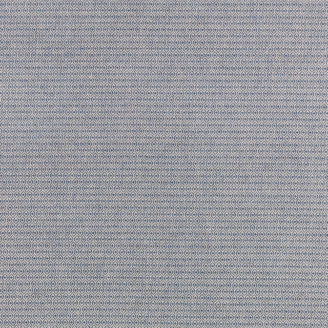 Muted indigo and blue-grey woven fabric with a dense miniature diamond lattice