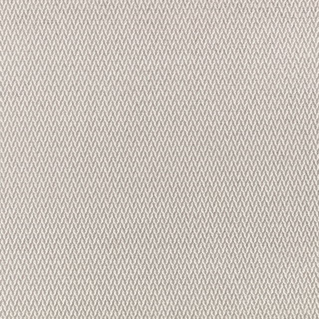 Warm gravel-grey woven fabric with a small repeating chevron texture