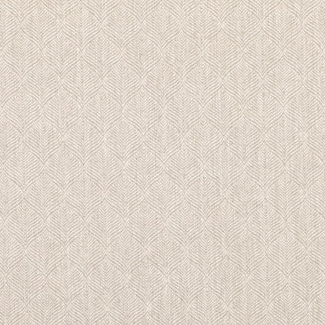 Pale feather-grey woven fabric with a fine repeating chevron-leaf texture