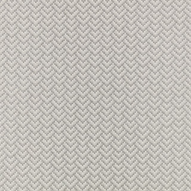 Pale silver-grey textile with a small repeating interlocking diamond weave