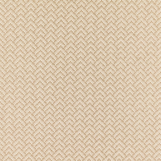 Warm tawny beige fabric with a fine woven diamond lattice and softly textured surface