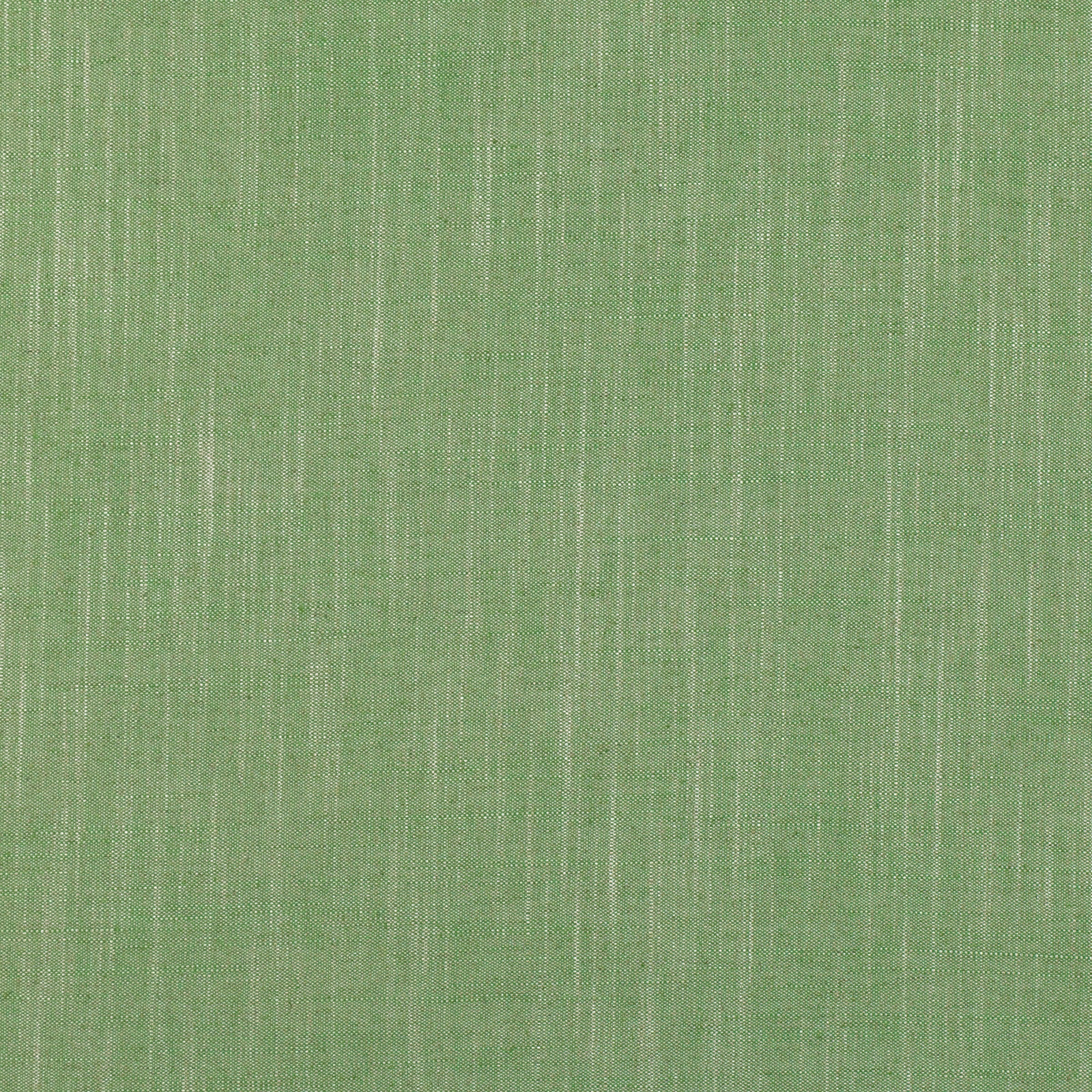 Muted oregano-green woven textile with fine pale vertical slubs and airy texture
