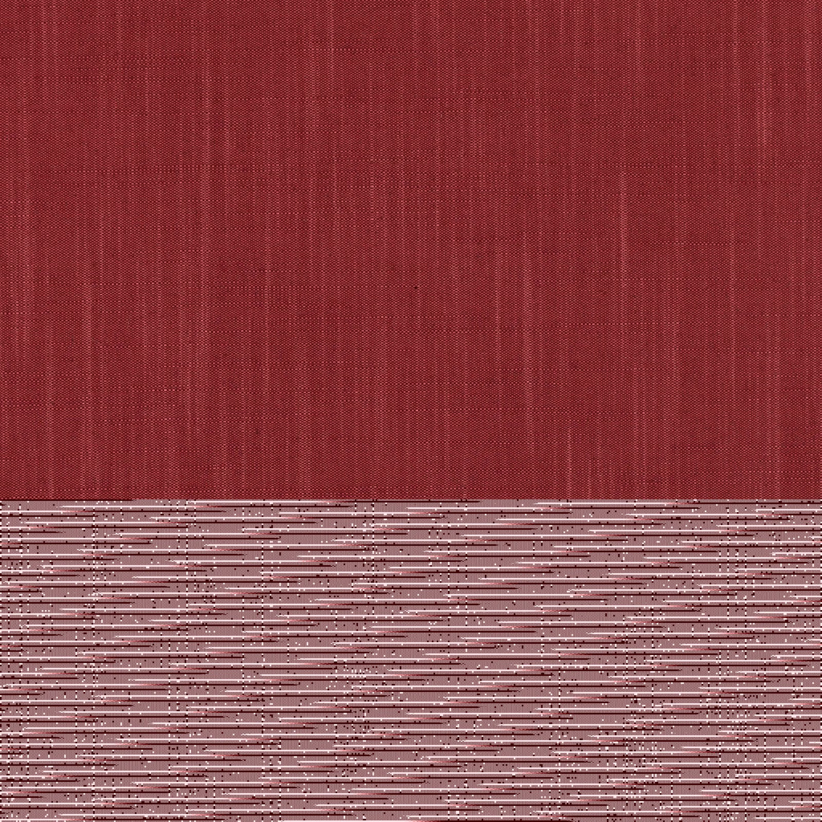 Deep red woven swatch with vertical upper lines and horizontal lower striations