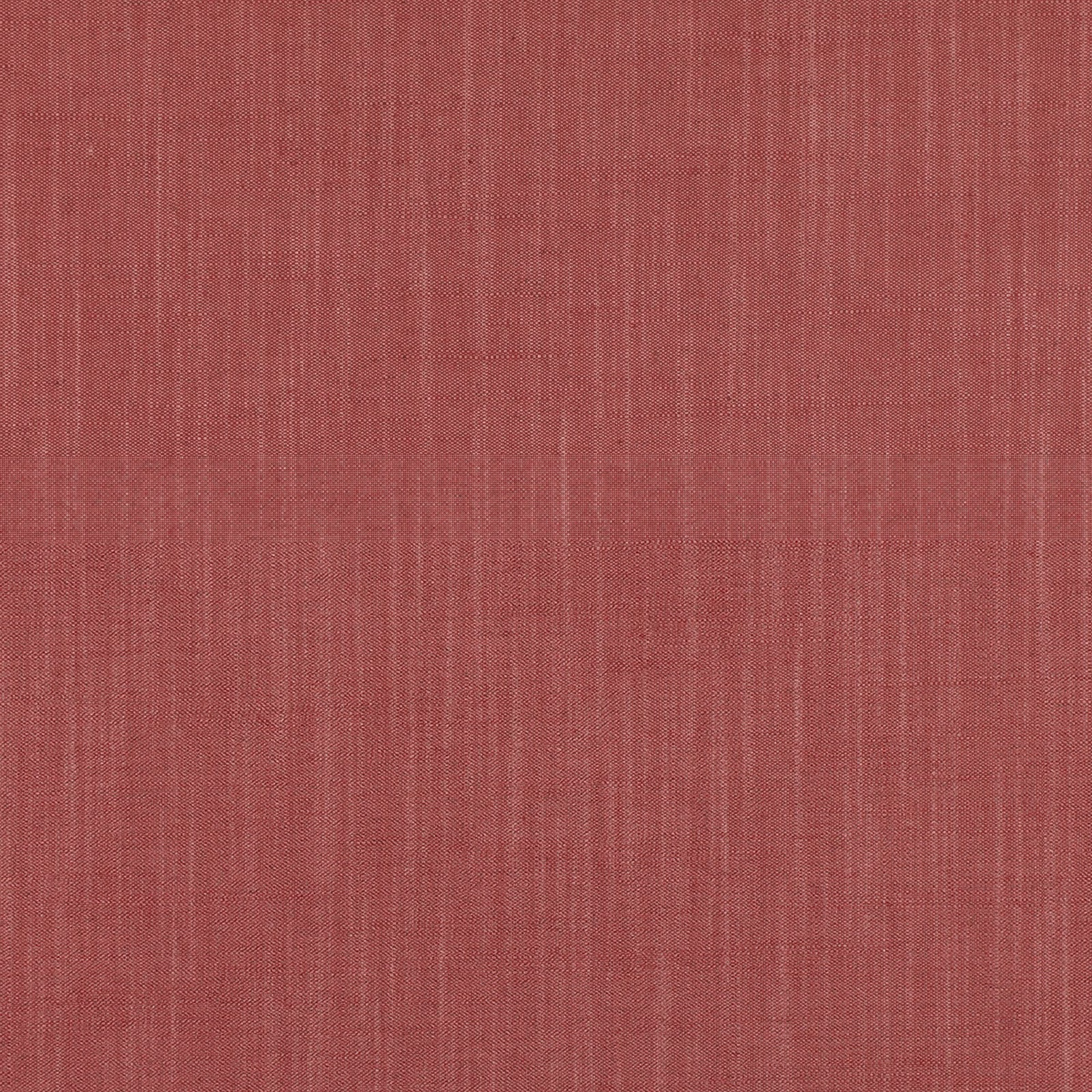 Muted soft red woven swatch with fine vertical striations and subtle tonal slubbing