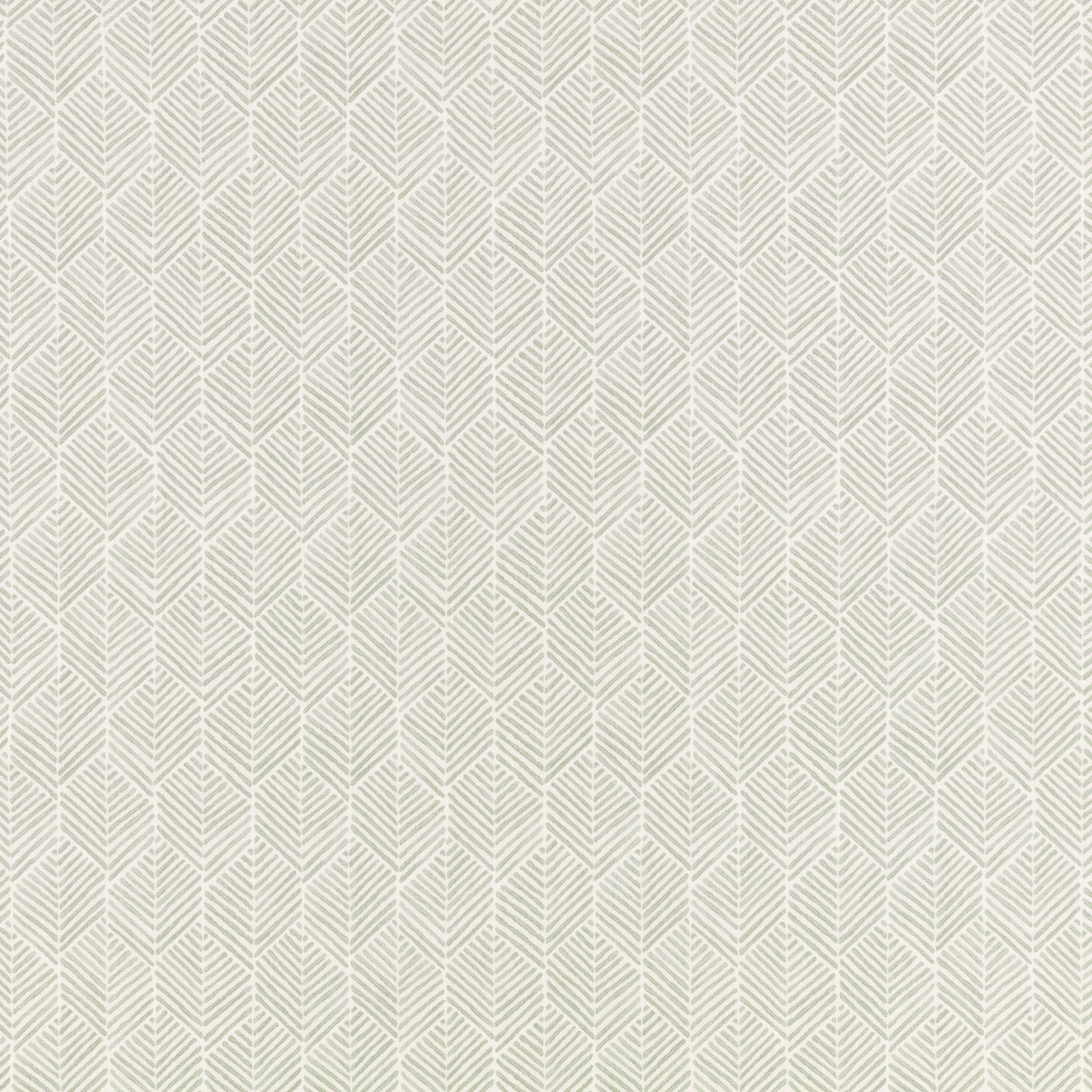 Pale mineral grey fabric with fine repeating chevron lines in linked diamond shapes