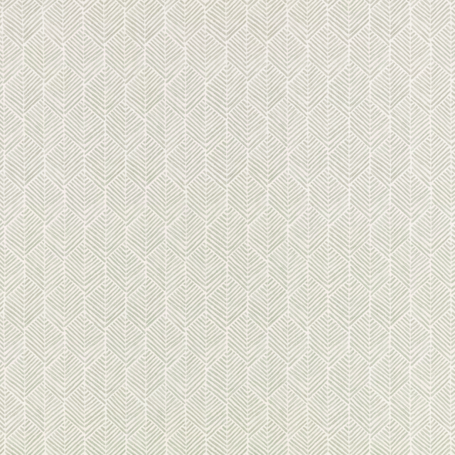 Pale mineral grey fabric with fine repeating chevron lines in linked diamond shapes