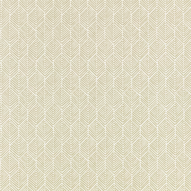 Pale cream wallpaper with small khaki chevron motifs in a fine linear pattern