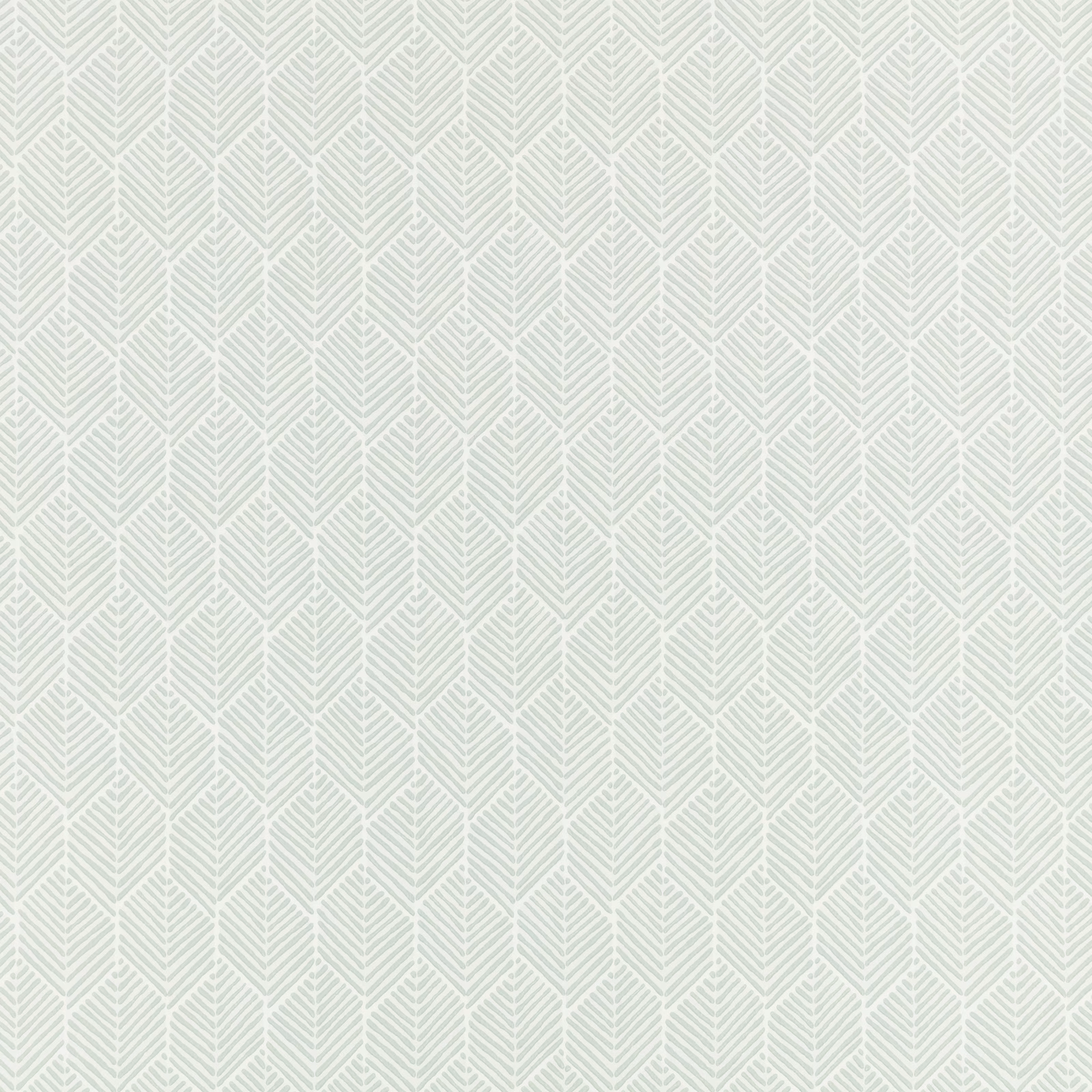 Pale eau de nil wallpaper with a fine repeating geometric chevron pattern