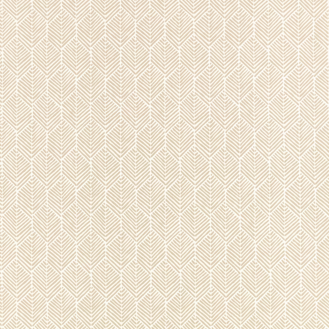 Warm oat beige wallpaper with fine ivory chevrons and repeating diamond stripes