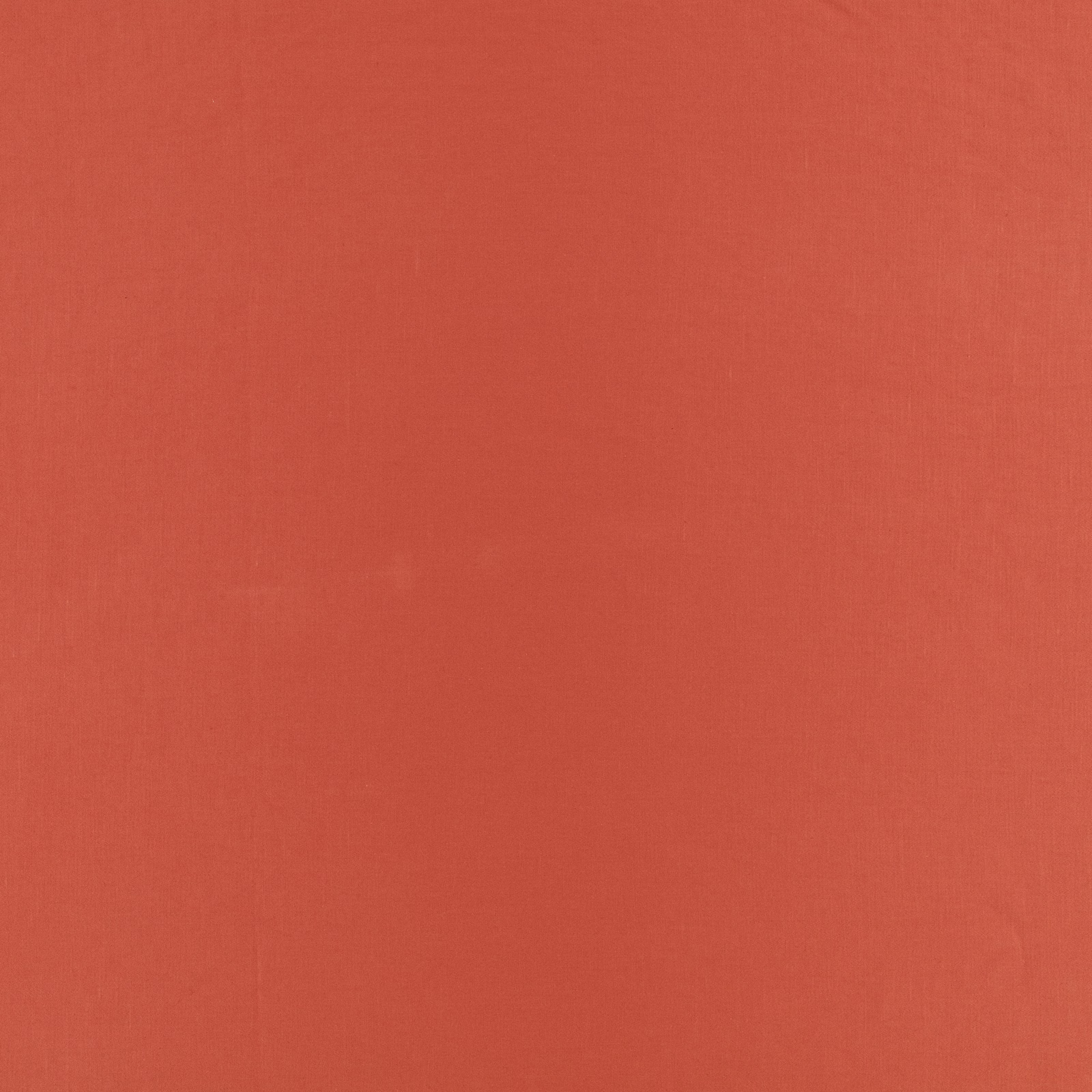 Warm coral-red plain weave with a subtly textured surface and even pimento tone