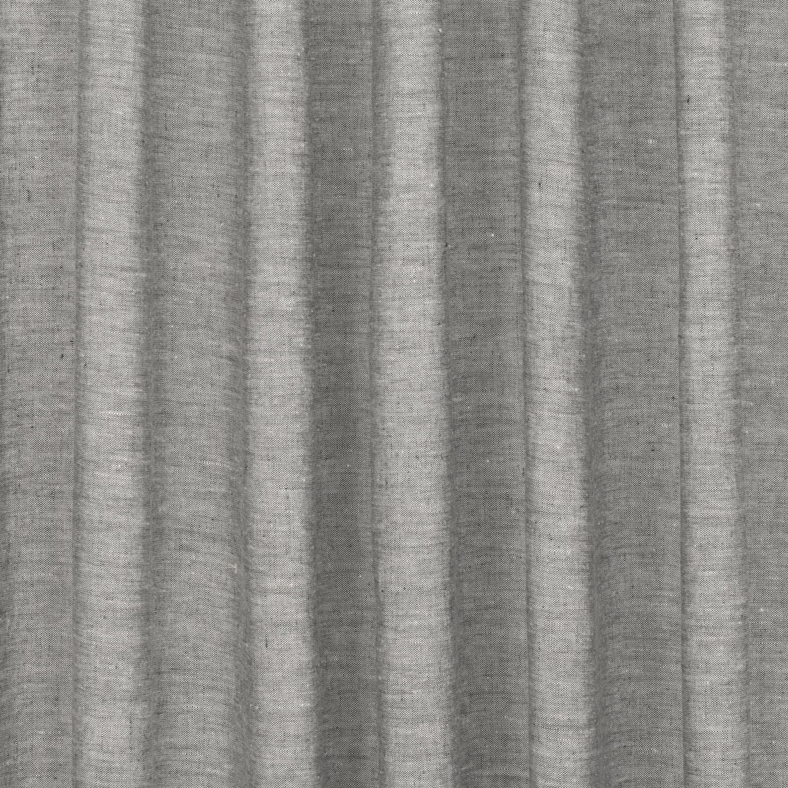 Dusty mid-grey woven fabric with subtle vertical striations and a softly slubbed surface