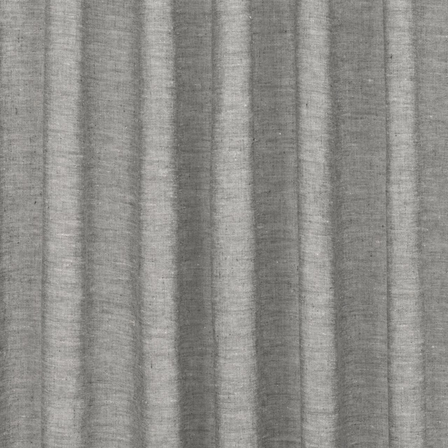 Dusty mid-grey woven fabric with subtle vertical striations and a softly slubbed surface