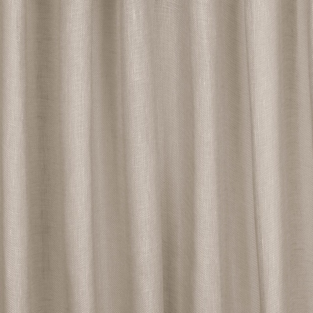 Pale feather grey woven fabric with fine grain and softly rippled vertical folds