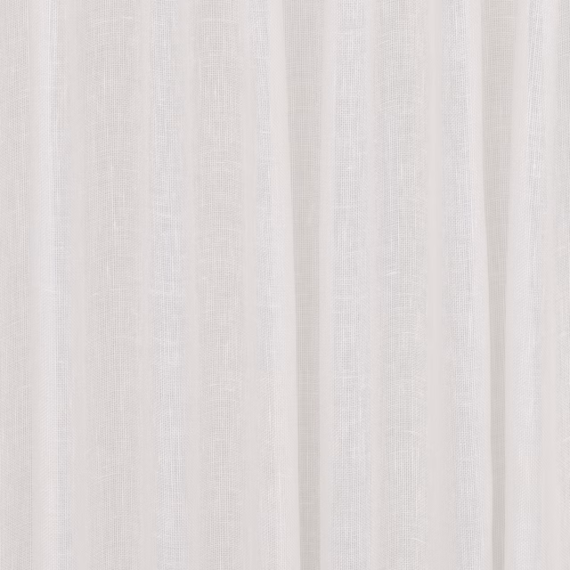 Pale porcelain ivory fabric with delicate vertical woven striations and sheer texture