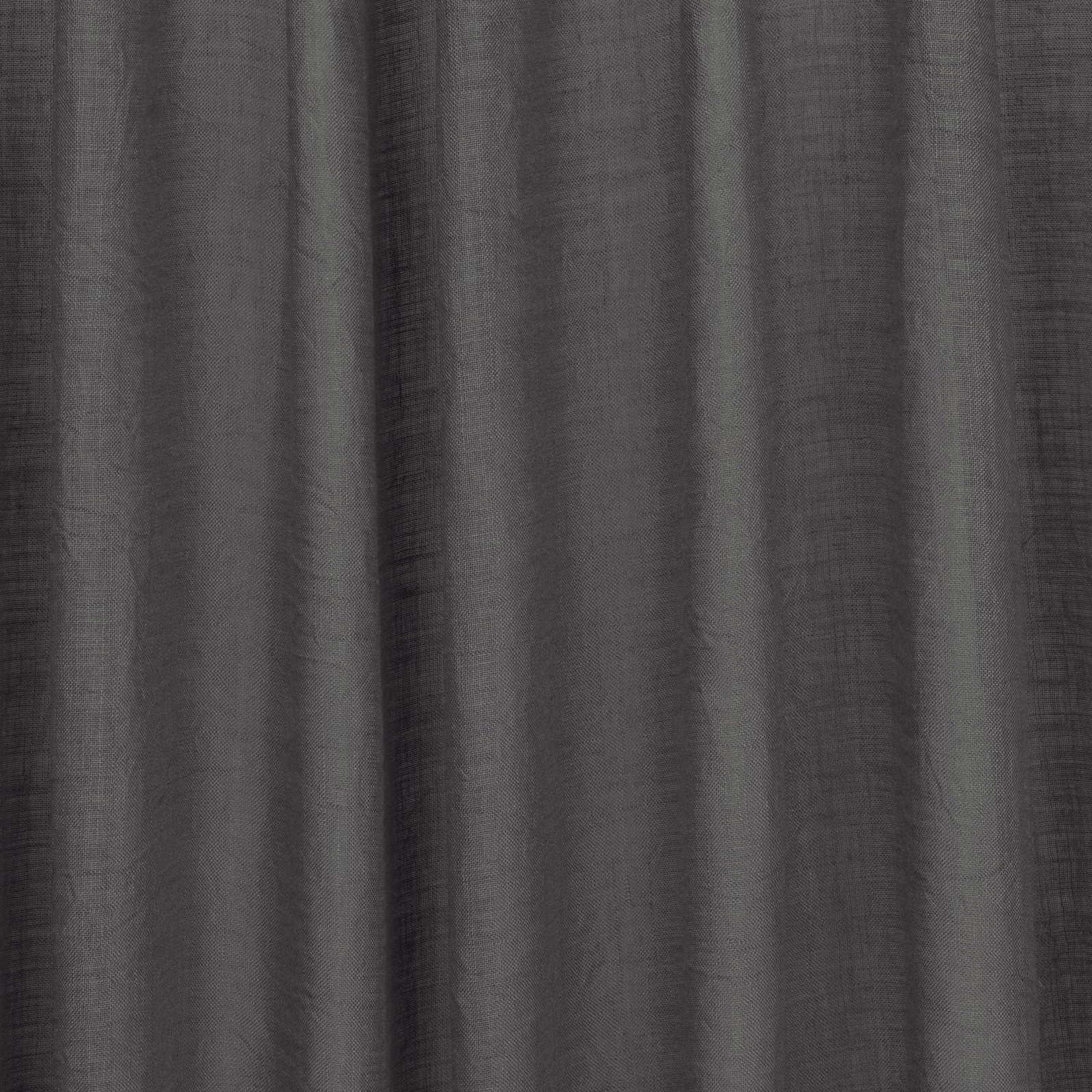 Deep charcoal-grey woven fabric with soft vertical folds and subtle striated texture