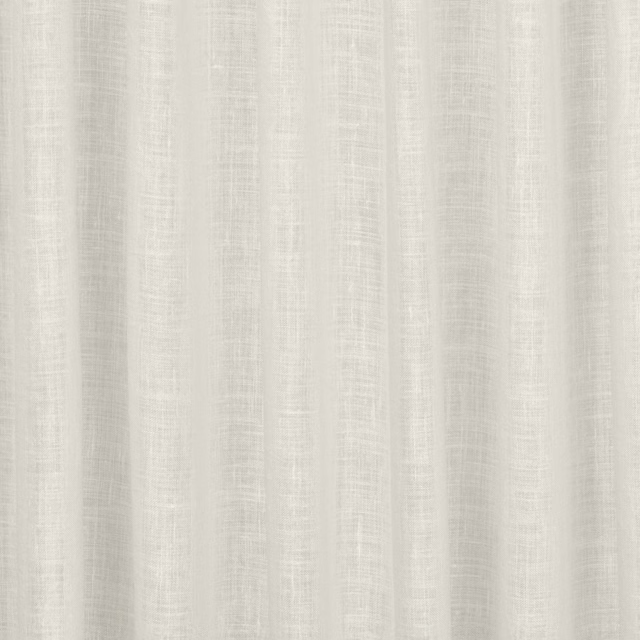 Pale porcelain ivory fabric with a fine linen-look weave and vertical tonal texture