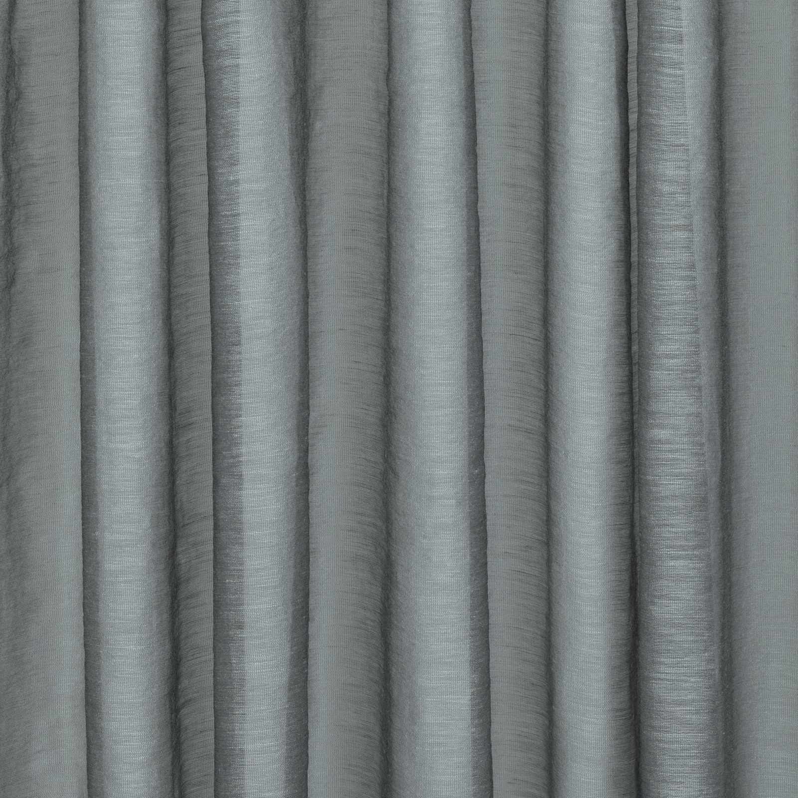 Muted French blue-grey textile with fine slub texture falling in softly shaded vertical folds