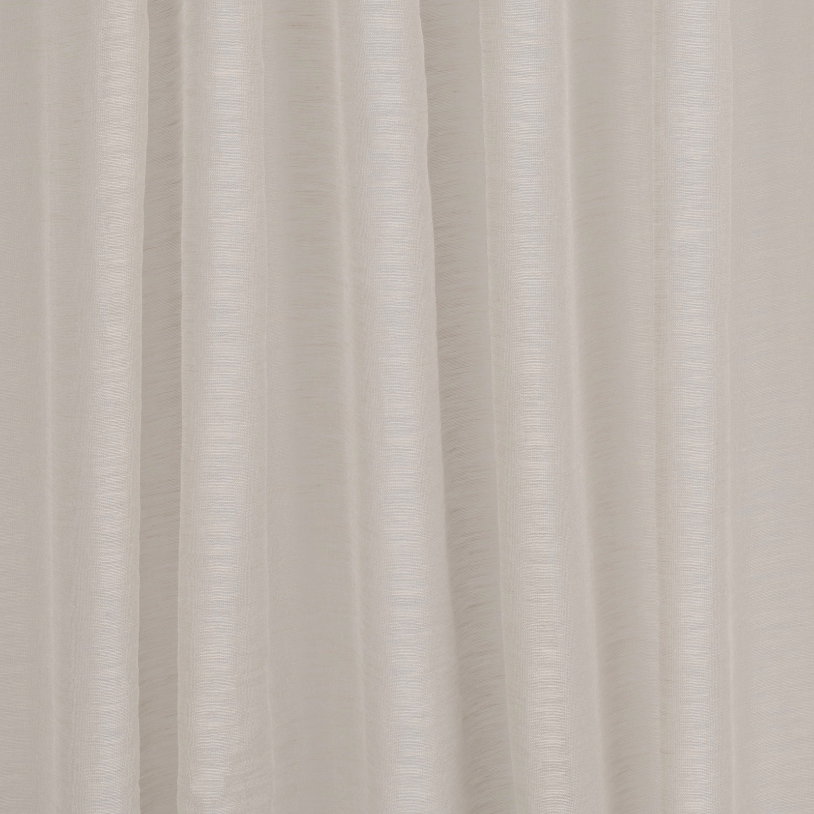 Pale sandstone cloth with subtle horizontal slub and softly reflective vertical folds