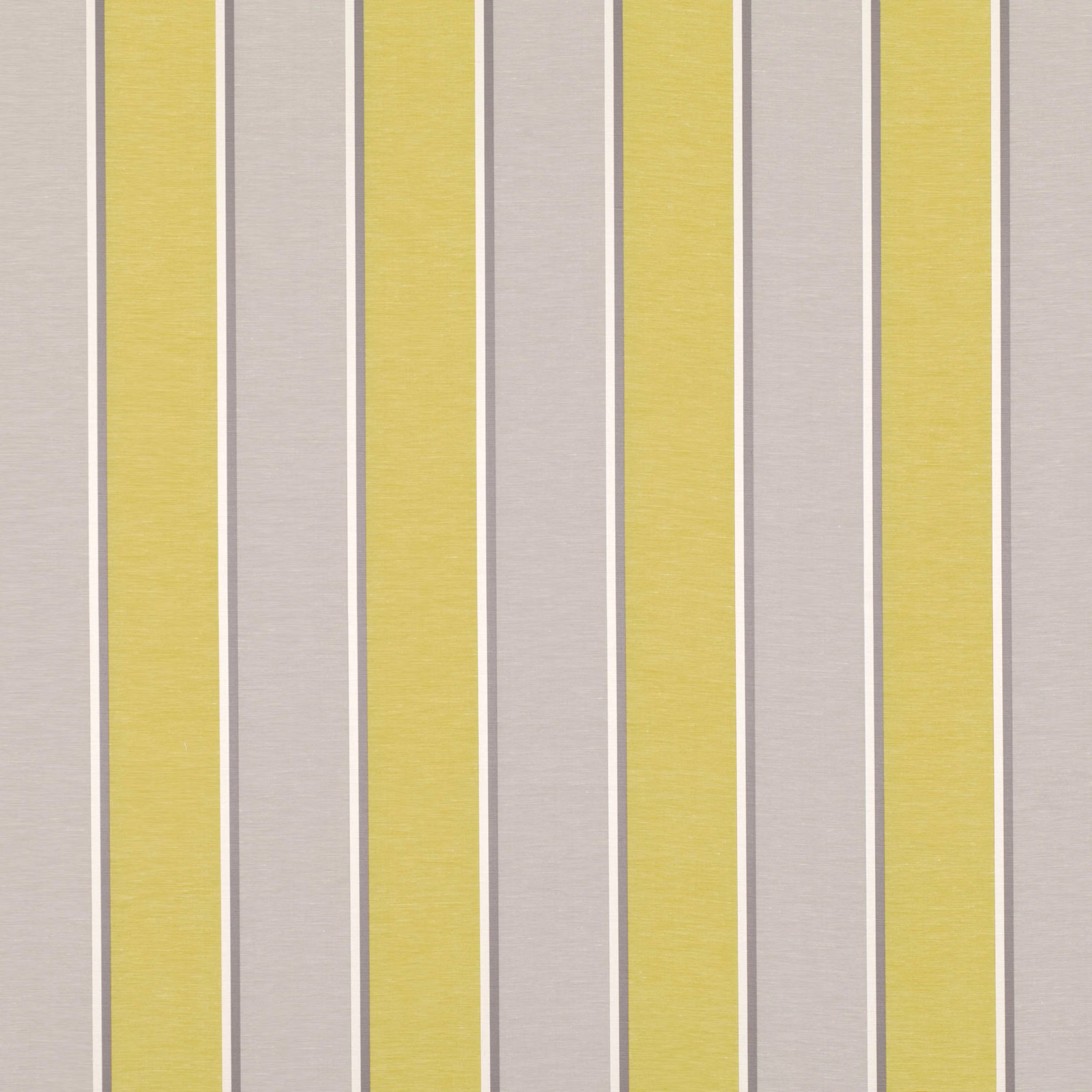 Sunflower yellow and warm grey vertical stripe fabric with fine woven texture