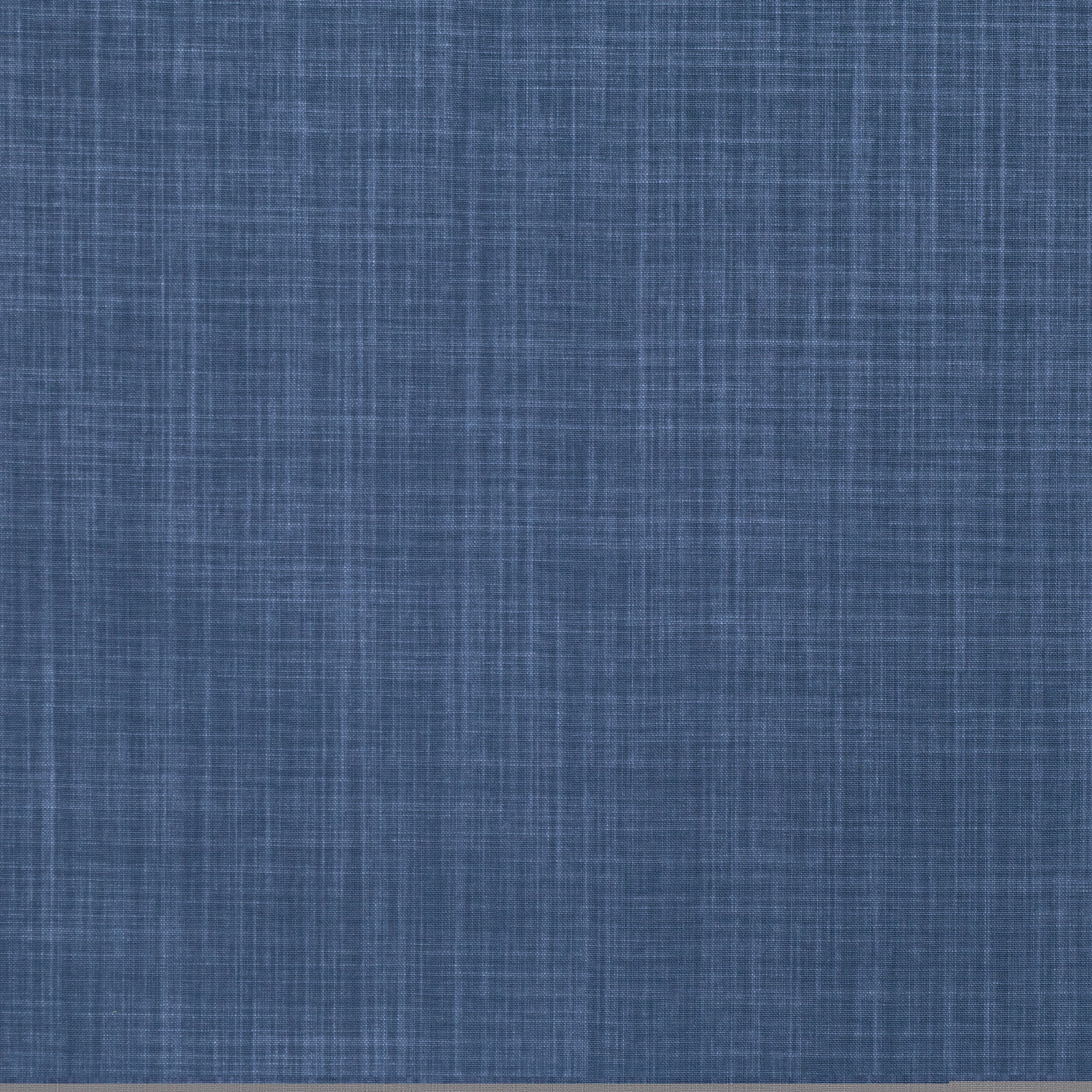 Muted slate-blue woven swatch with fine vertical and horizontal crosshatch texture