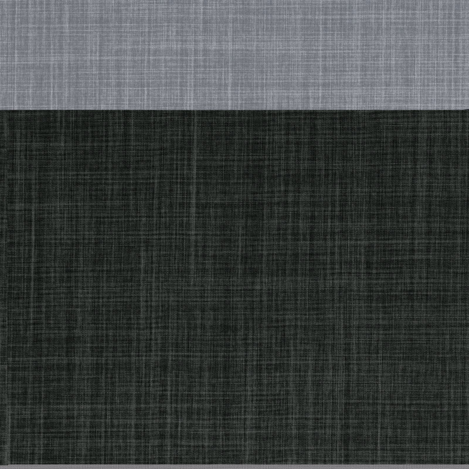 Charcoal-grey crosshatched weave with a pale grey band across the top