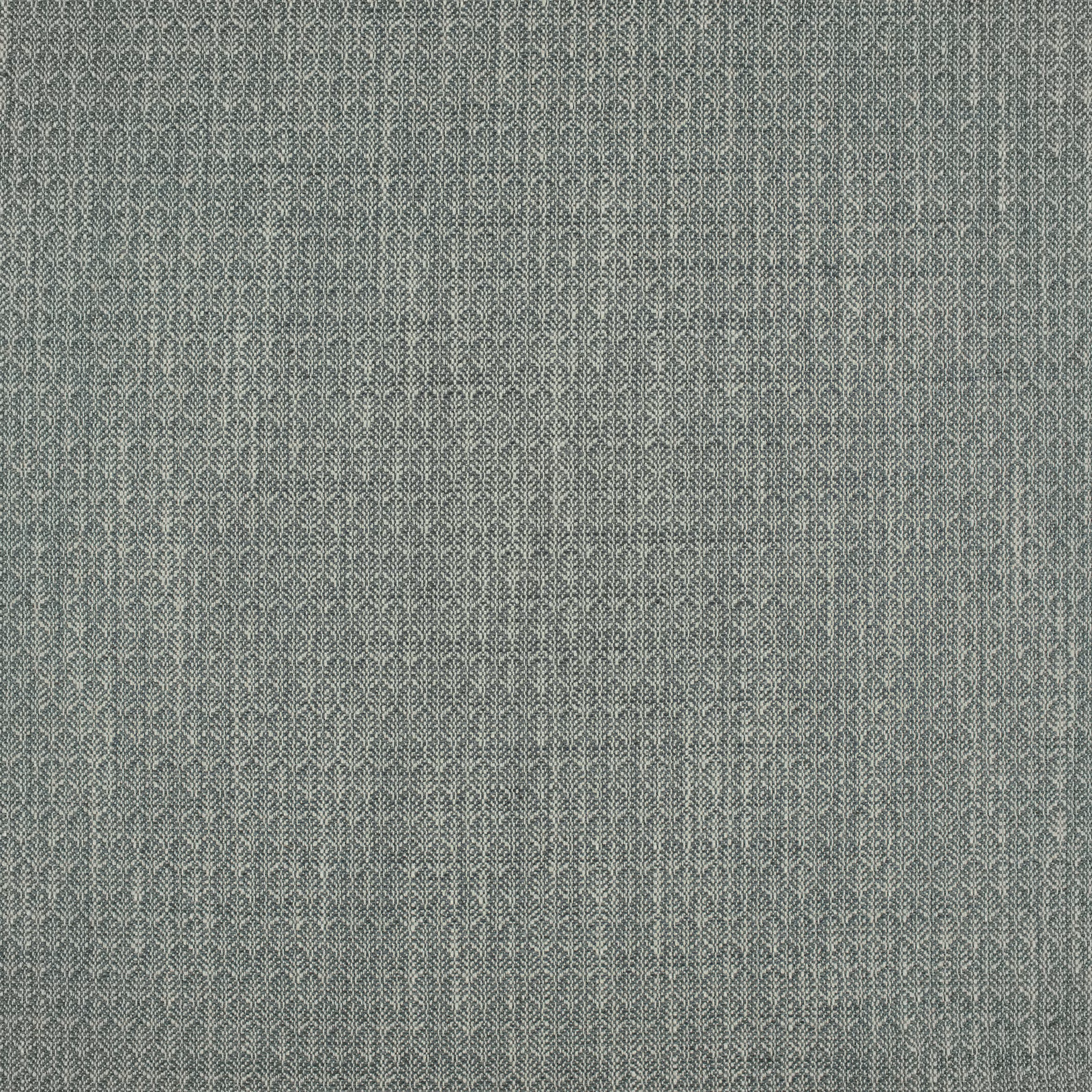 Muted sage-grey woven fabric with tiny repeating leaf-like geometric motifs