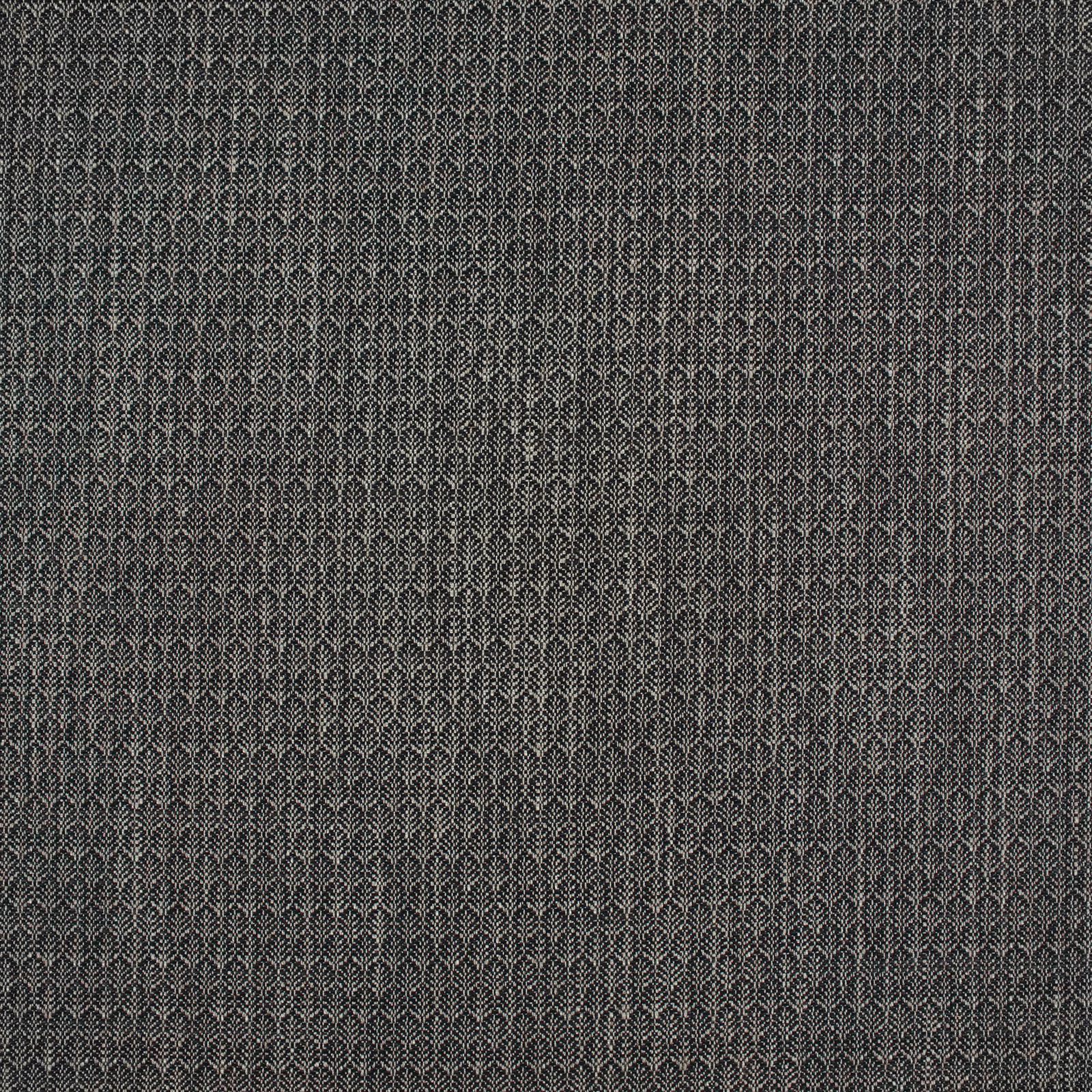Dark slate-grey woven fabric with a fine repeating teardrop leaf motif