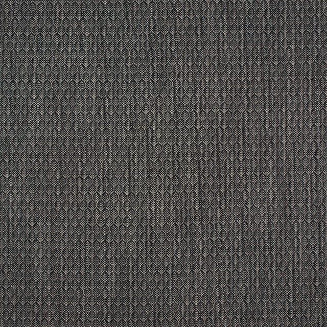 Dark slate-grey woven fabric with a fine repeating teardrop leaf motif