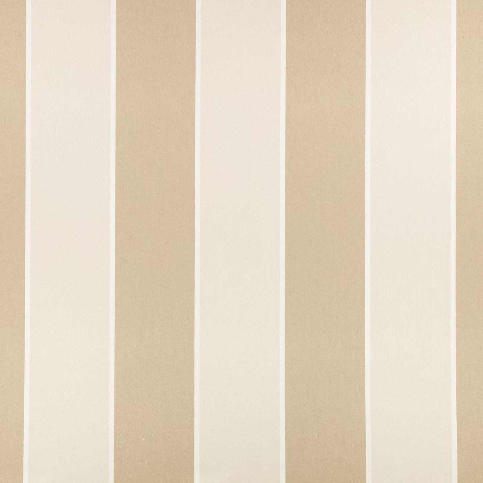 Warm almond and ivory vertical stripes with a softly woven surface
