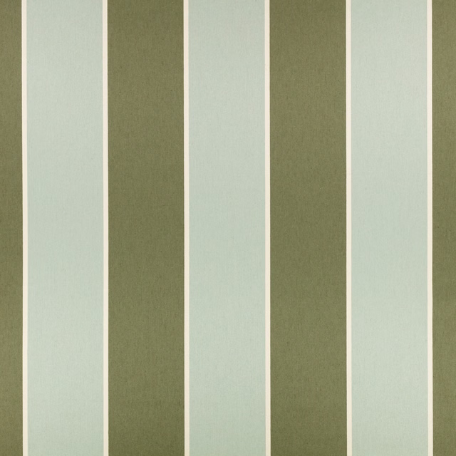Pale mineral green and olive vertical striped fabric with a subtle woven texture