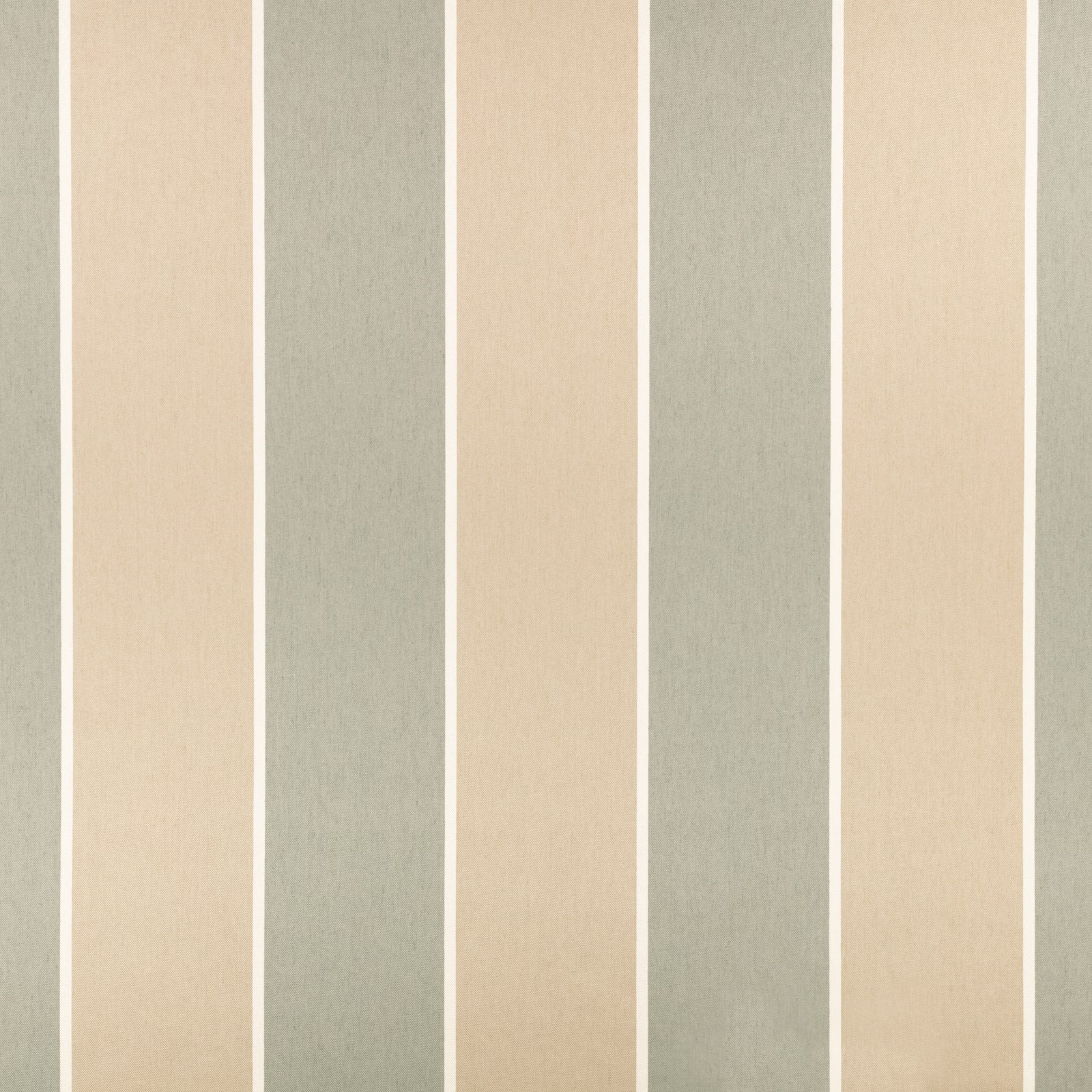 Warm oatmeal and pale sage vertical stripes with a softly textured weave