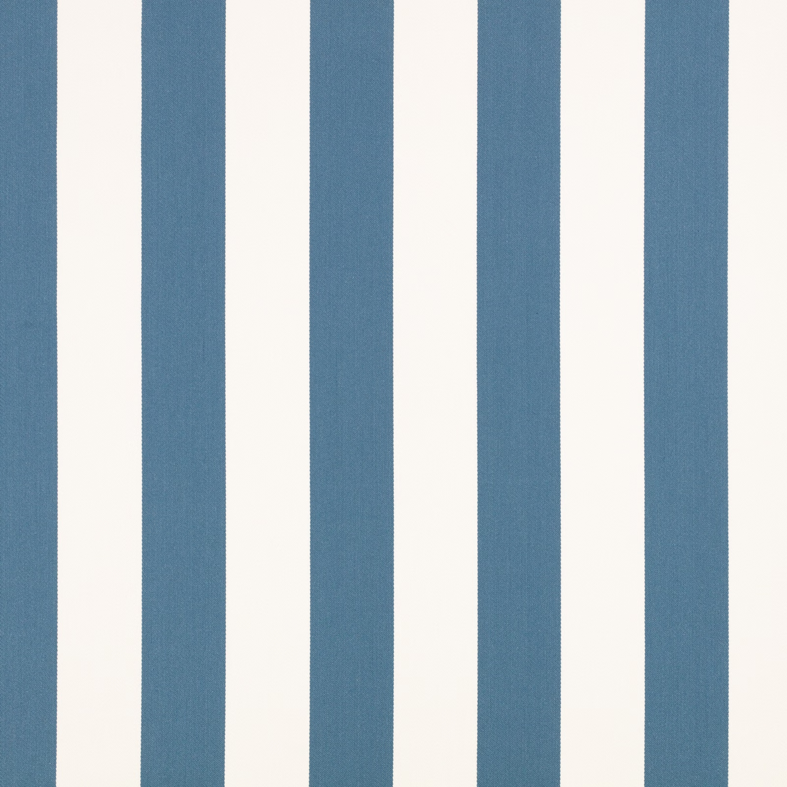 Muted blue and ivory vertical stripes with a subtle fine woven texture