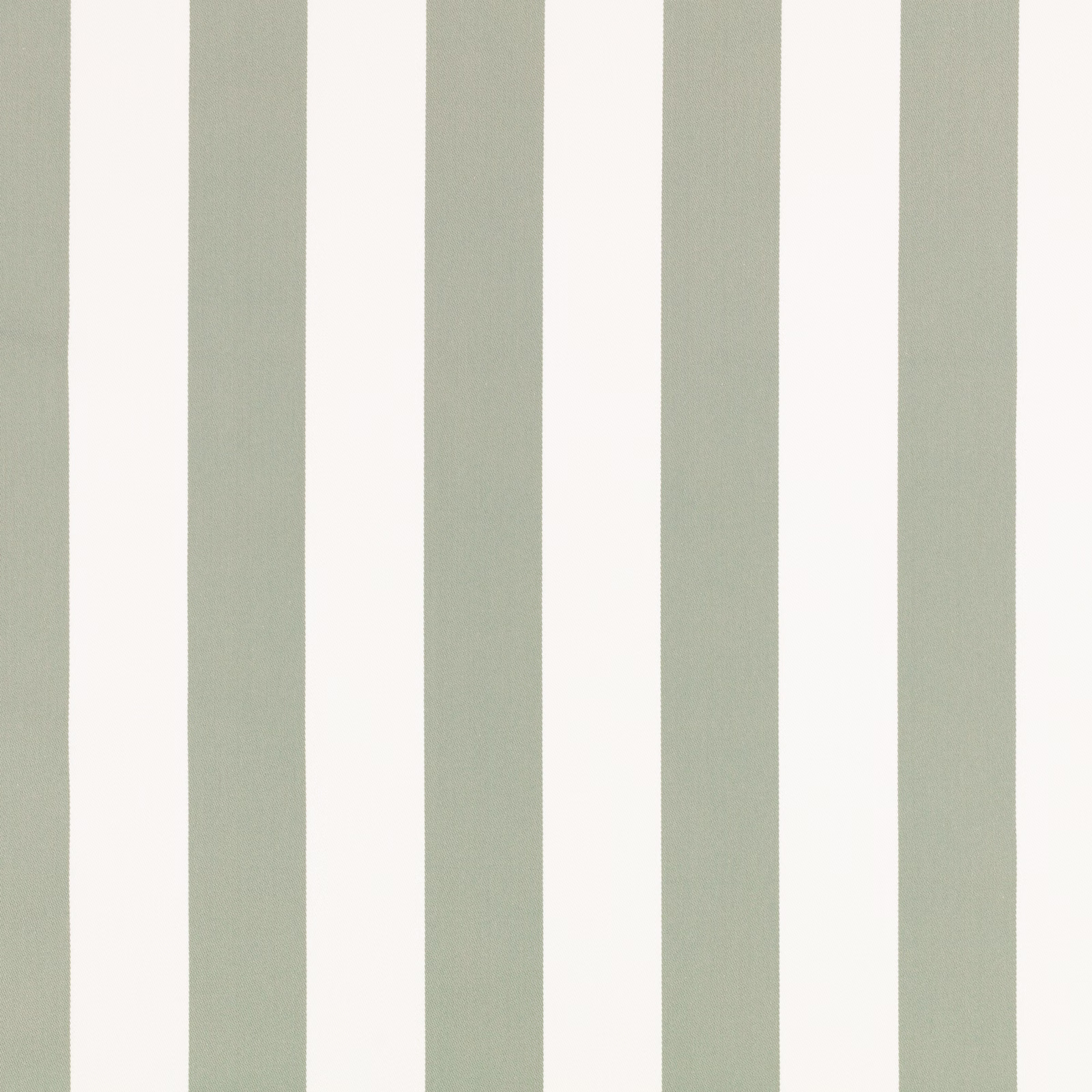 Muted eucalyptus and ivory vertical stripes with a softly woven surface