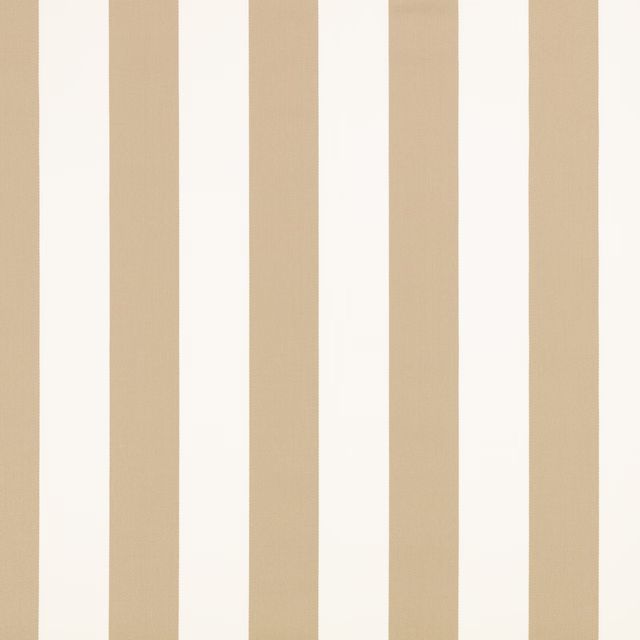 Warm jute-beige and ivory wide vertical stripes with a fine woven texture