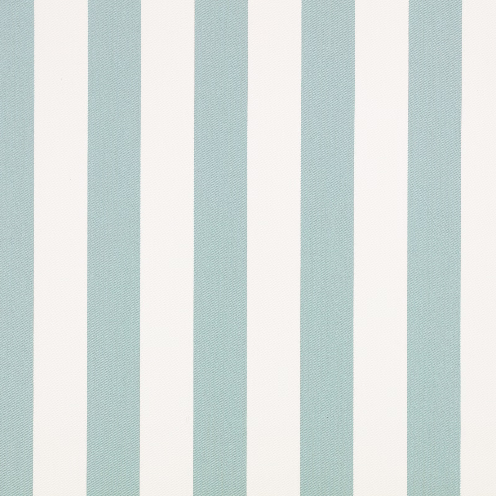 Pale aqua and ivory vertical striped fabric with a fine woven texture