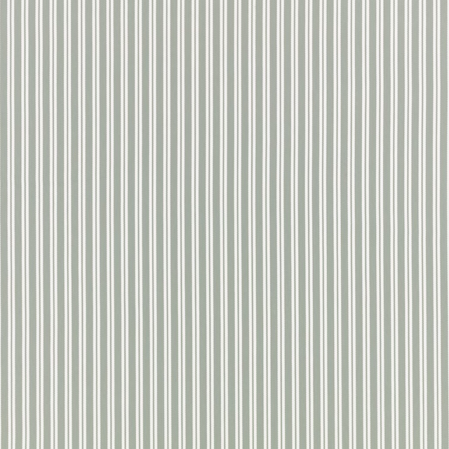 Muted eucalyptus green and cream fabric with irregular vertical stripes