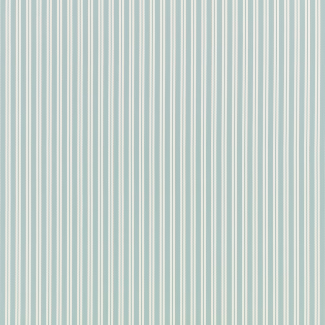 Pale aqua-teal textile with fine irregular vertical cream stripes and softly woven surface