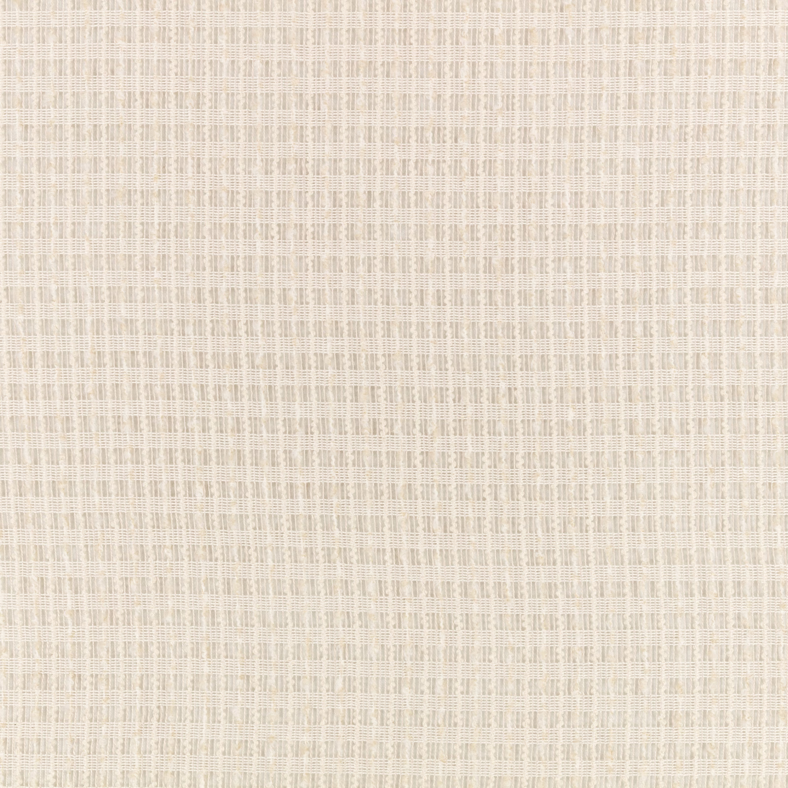 Warm ivory Egret woven swatch with a fine, softly irregular cream grid