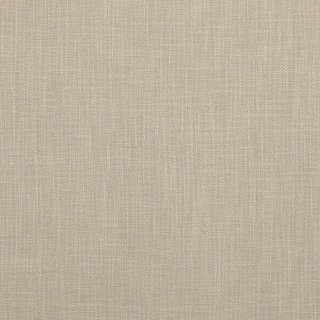 Close-up of soft taupe-beige woven fabric with fine vertical texture
