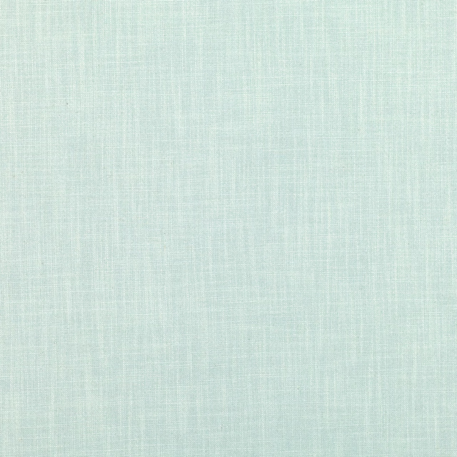 Pale aqua Faroe fabric with fine crosshatched plain weave and softly mottled texture
