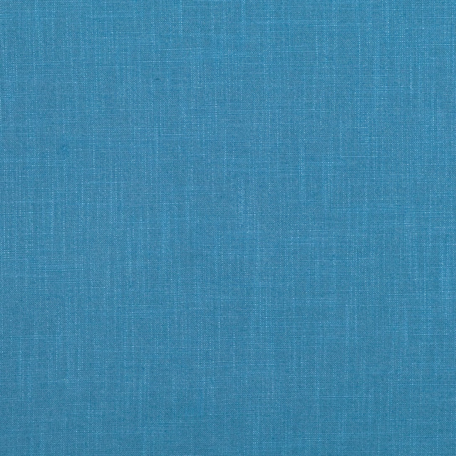 Turquoise-blue Emin Fiji textile showing a fine, softly crosshatched woven surface