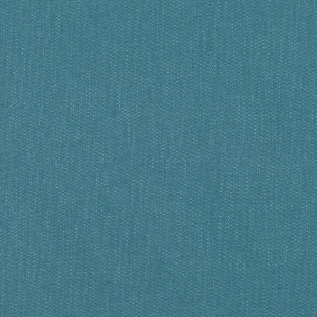 Close-up of deep kingfisher teal fabric with fine vertical woven texture