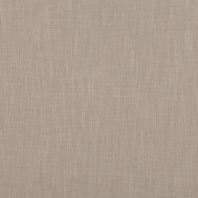 Warm taupe-beige plain weave with fine vertical slubbing and softly textured surface