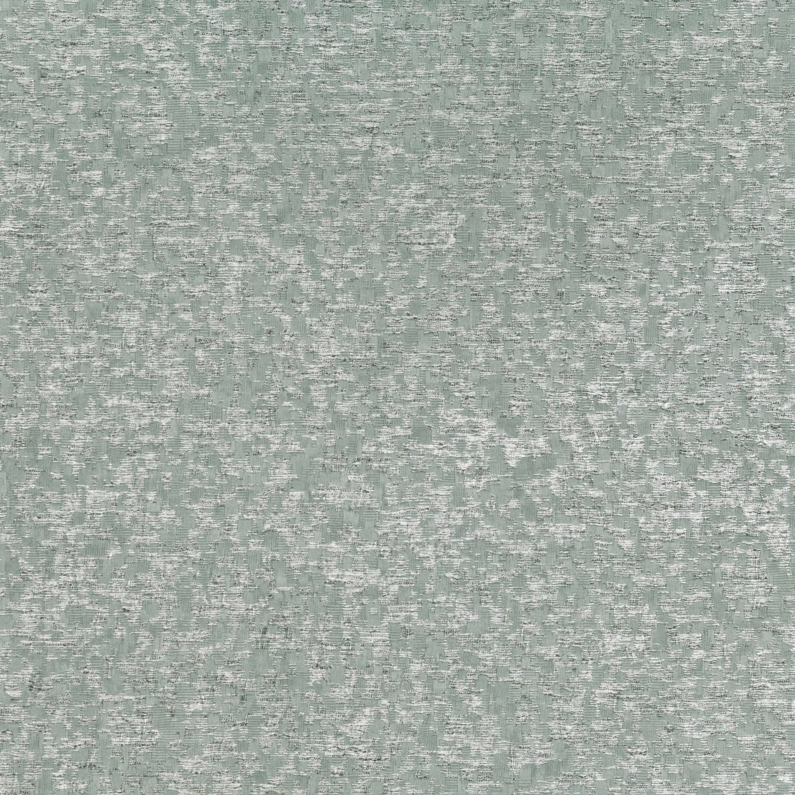 Muted sea-glass blue-green wallcovering with irregular pale distressed flecks