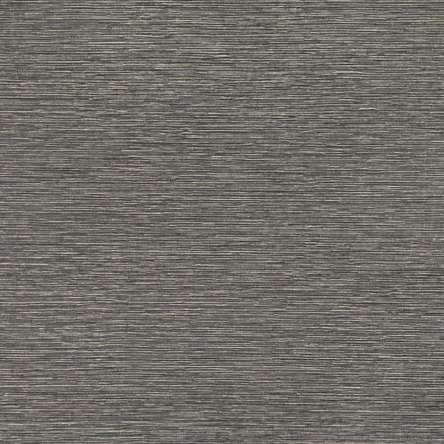 Charcoal-grey wallpaper with fine horizontal striations and subtle taupe tonal variation