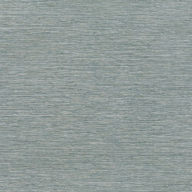Fine horizontal blue-grey striations with pale taupe texture across a wallpaper swatch